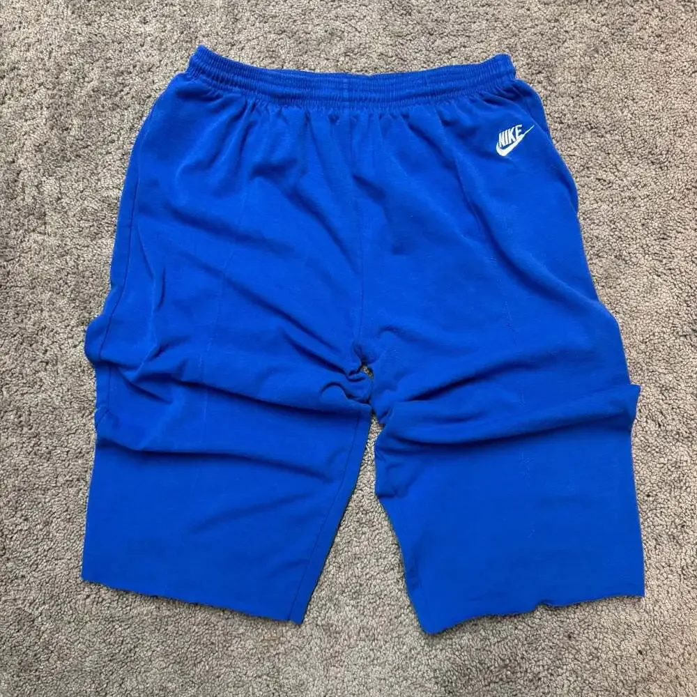 Vintage Nike Royal Blue Athletic Sweatshorts with Embroidered Logo